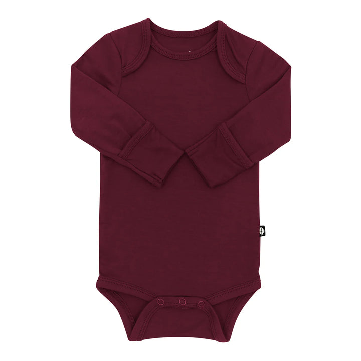 Kyte Baby Long Sleeve Bodysuit (Burgundy)