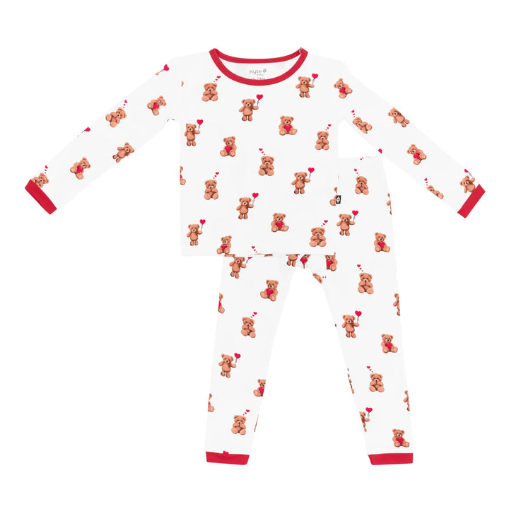 Kyte Baby Long Sleeve Pajamas (Bear Hearts)