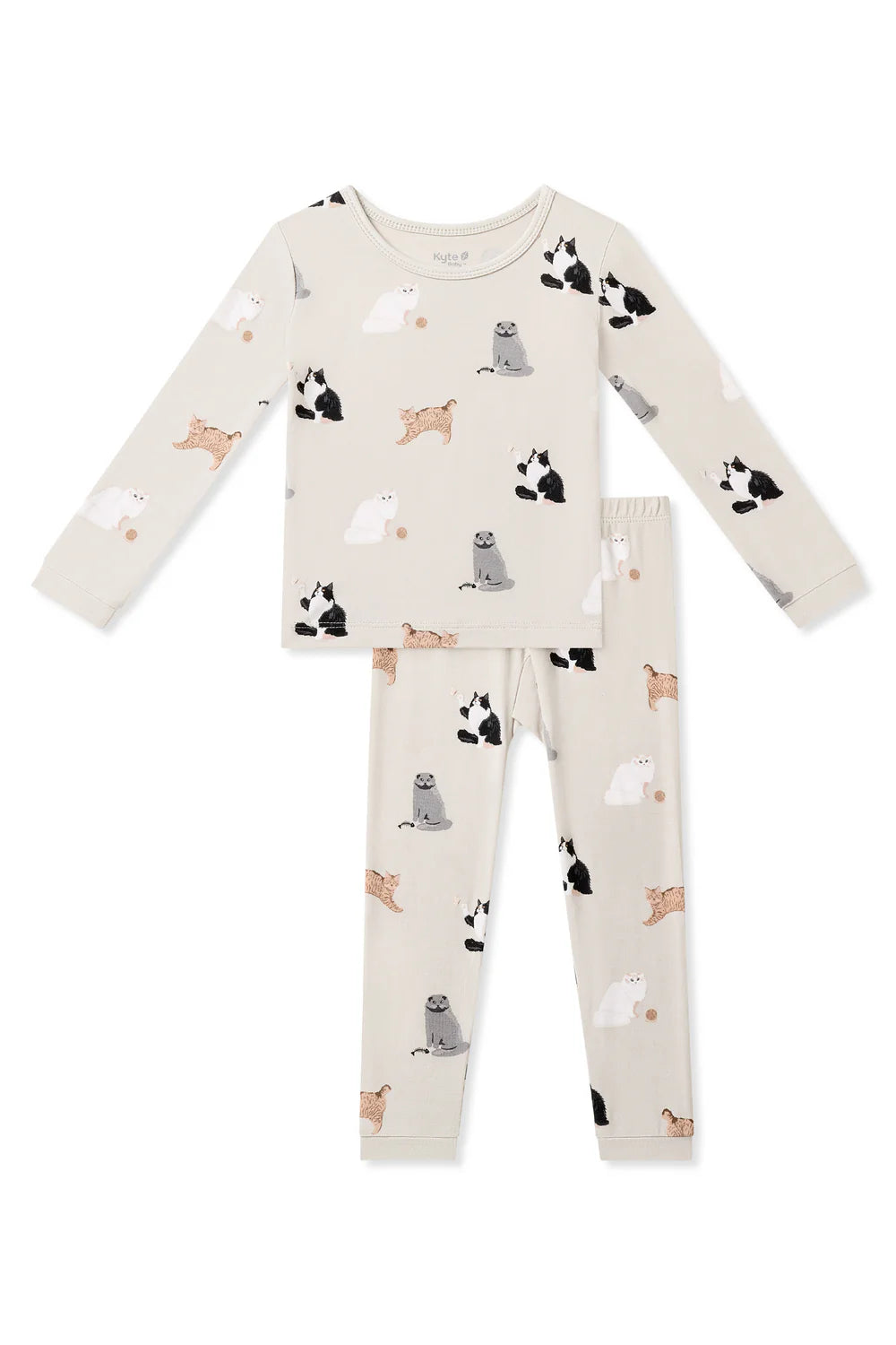 Kyte Baby Long Sleeve Pajamas (Fluffy Cat)