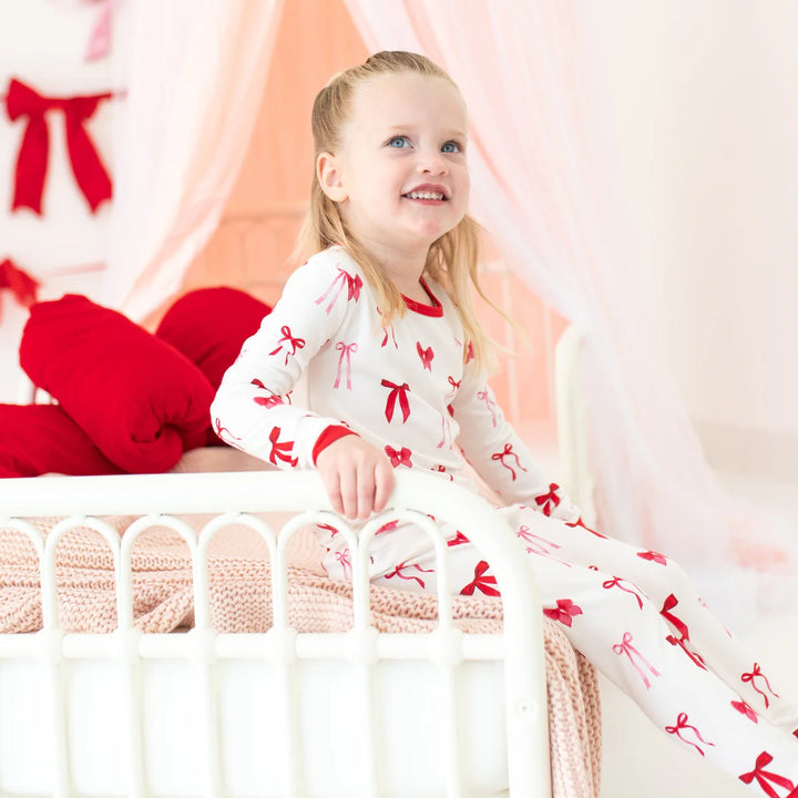 Kyte Baby Long Sleeve Pajamas (Small Love Bow)