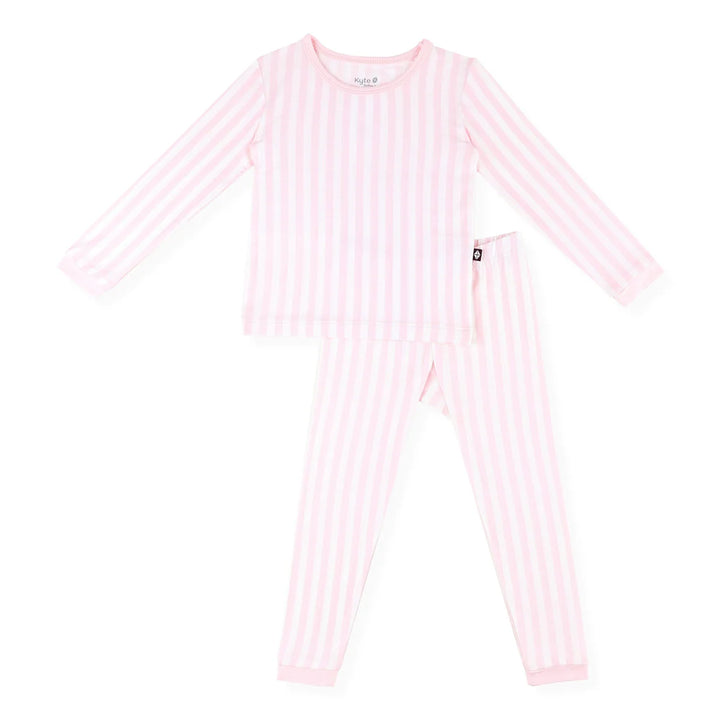 Kyte Baby Long Sleeve Pajamas (Small Sakura Stripe)