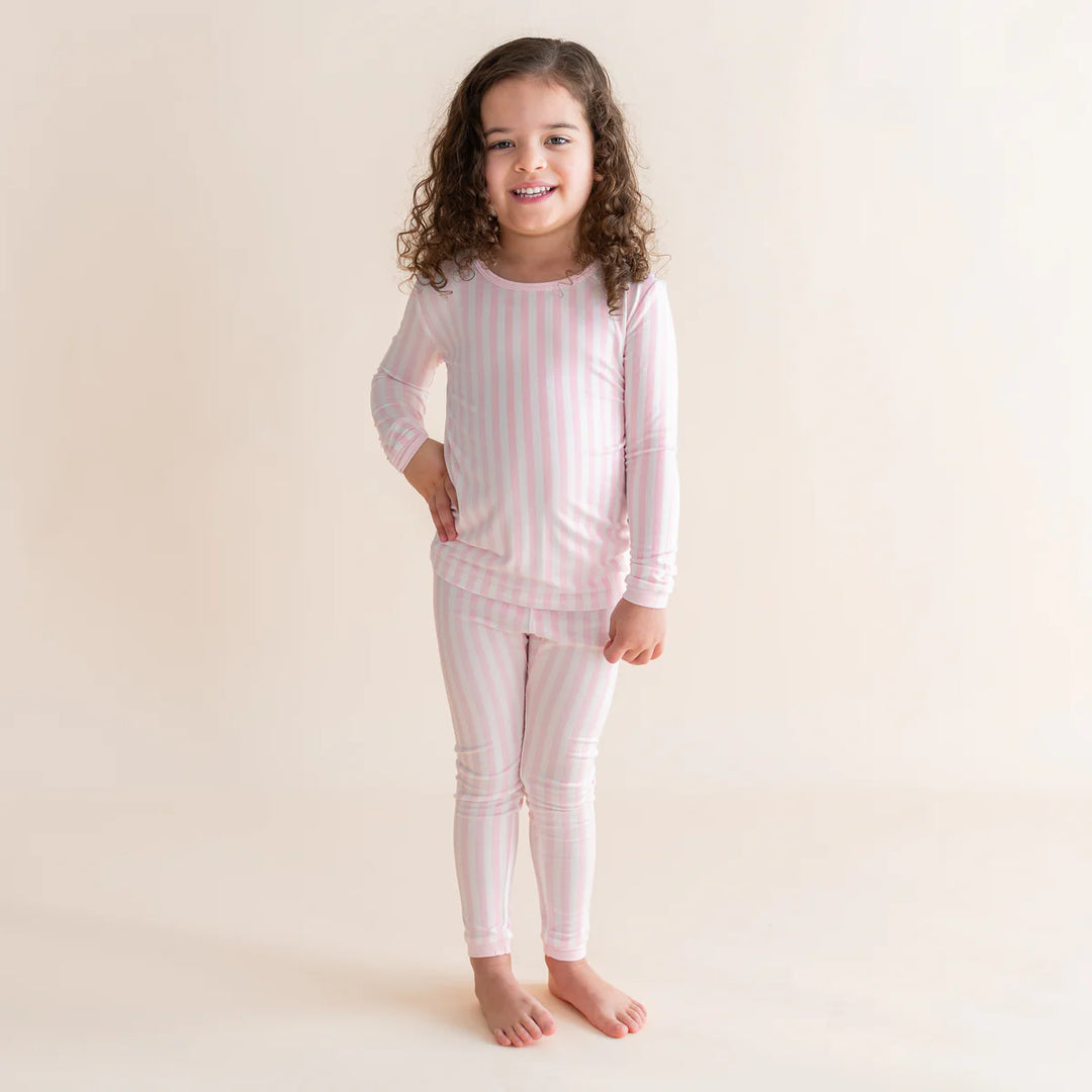 Kyte Baby Long Sleeve Pajamas (Small Sakura Stripe)