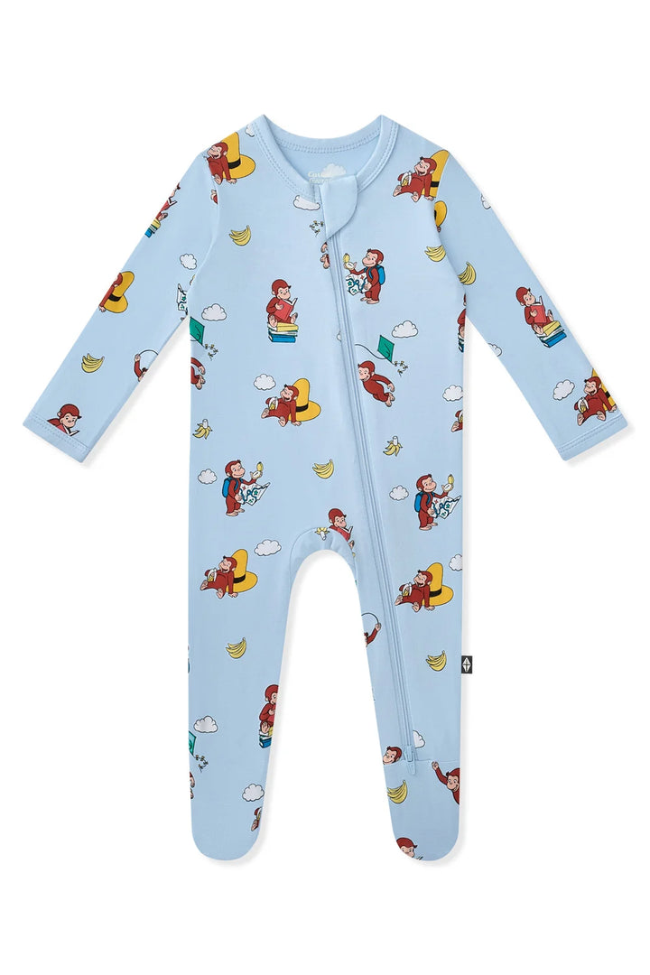Kyte Baby Long Sleeve Zippered Footie (Curious George)