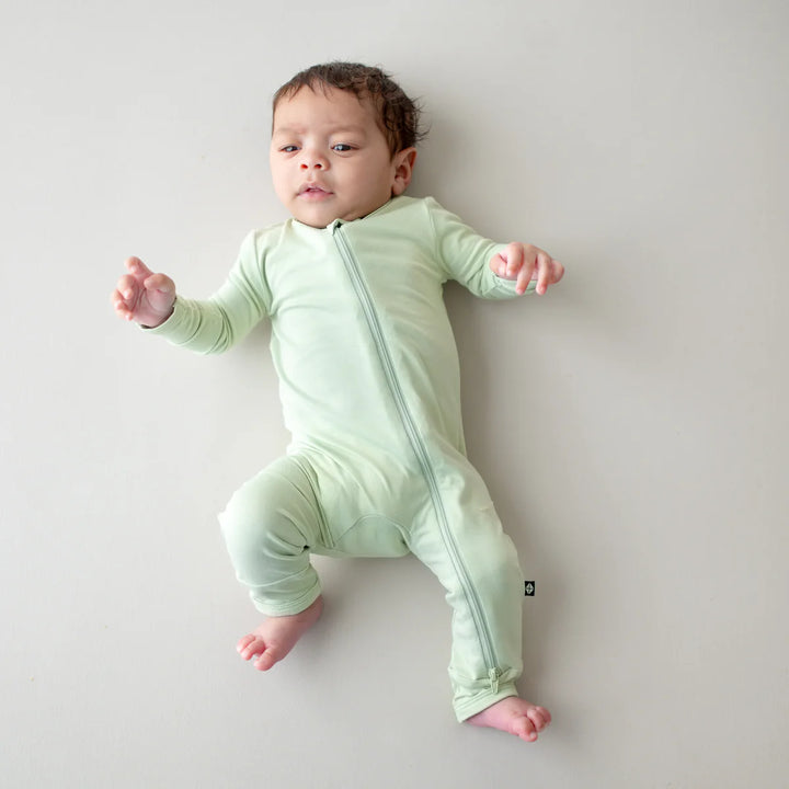 Kyte Baby Long Sleeve Zippered Romper (Basil)