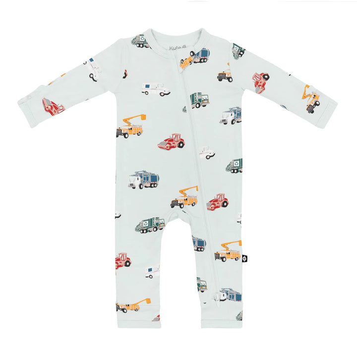 Kyte Baby Long Sleeve Zippered Romper (City Vehicles)