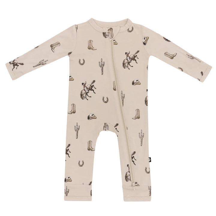 Kyte Baby Long Sleeve Zippered Romper (Classic Cowboy)
