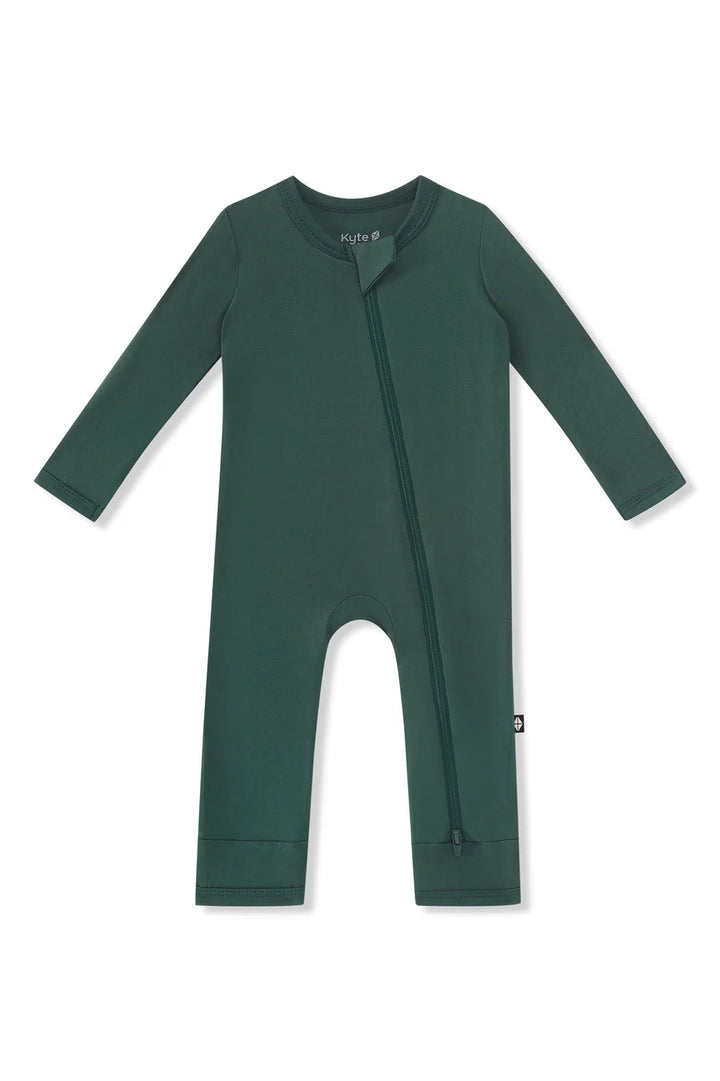 Kyte Baby Long Sleeve Zippered Romper (Cypress)