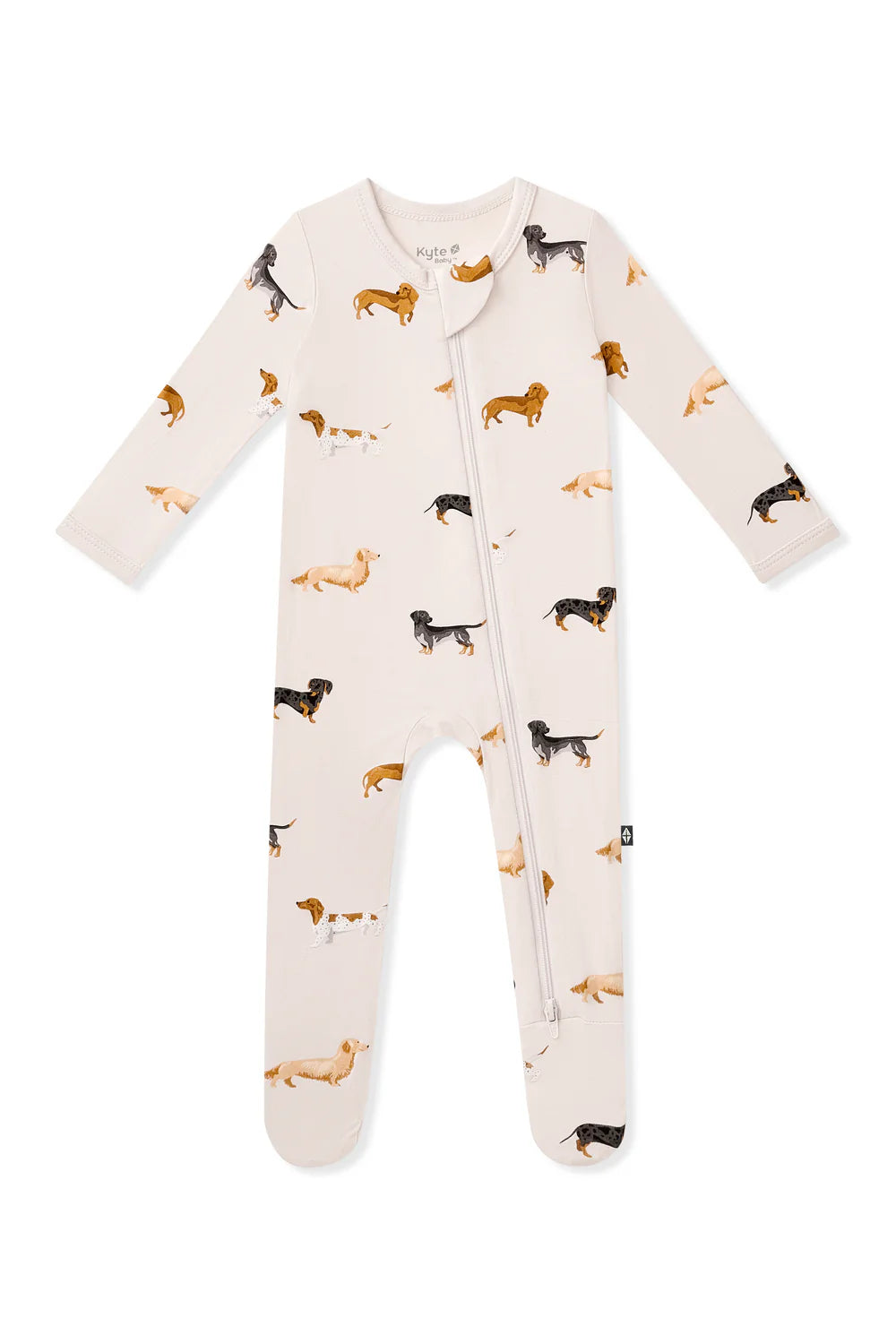 Kyte Baby Long Sleeve Zippered Footie (Dachshund)
