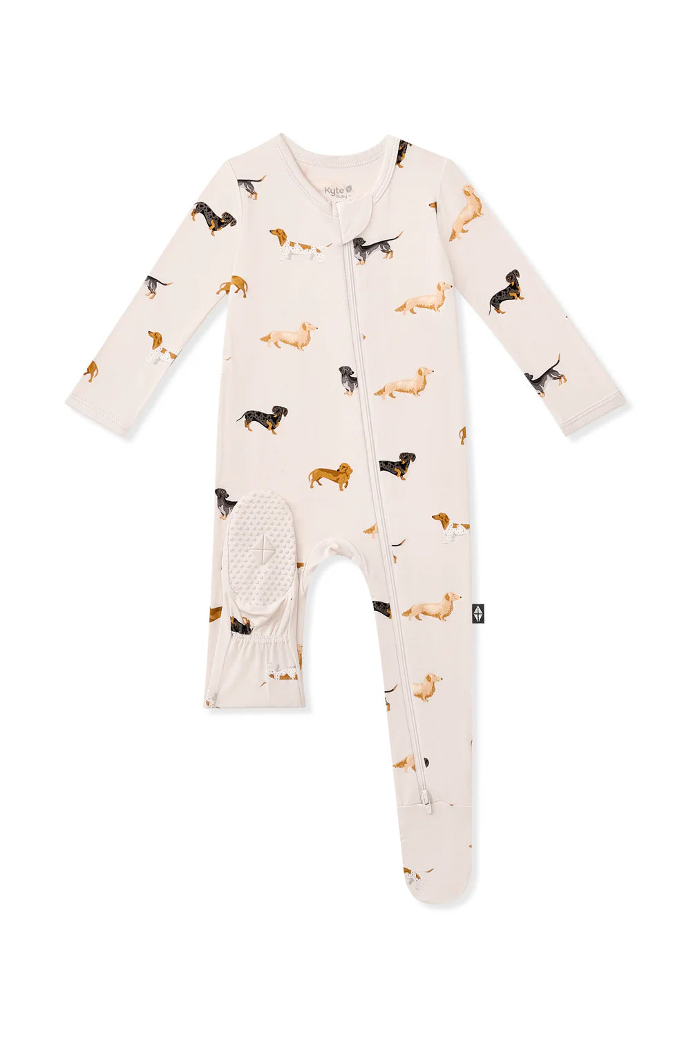 Kyte Baby Long Sleeve Zippered Footie (Dachshund)