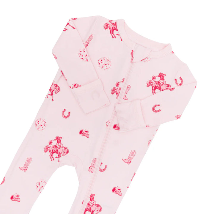 Kyte Baby Long Sleeve Zippered Romper (Disco Cowgirl)