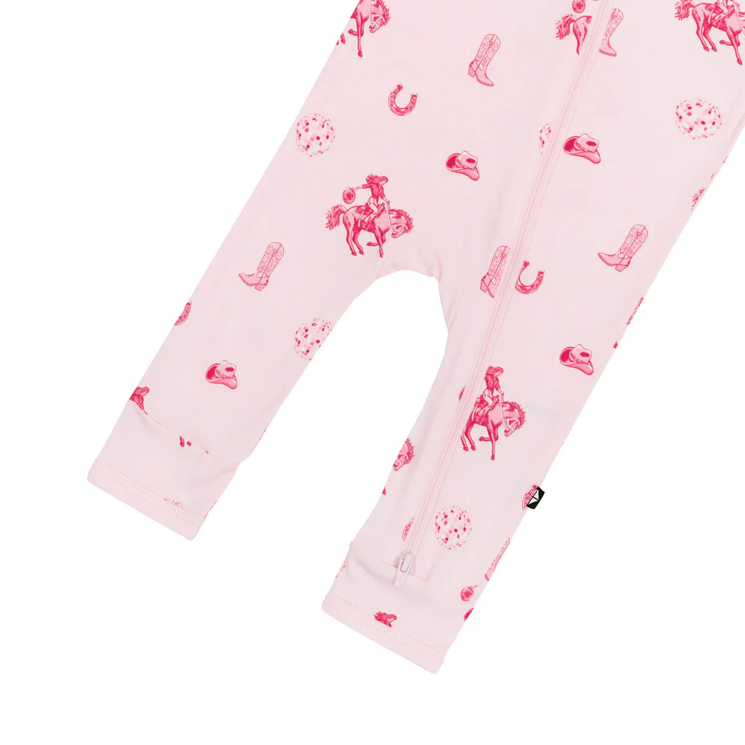 Kyte Baby Long Sleeve Zippered Romper (Disco Cowgirl)