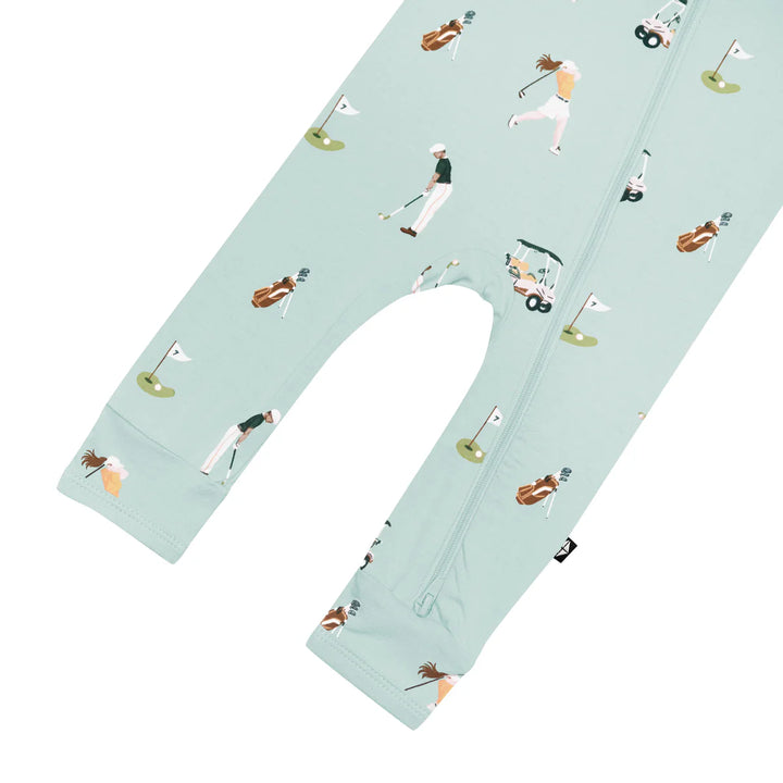 Kyte Baby Long Sleeve Zippered Romper (Golf)