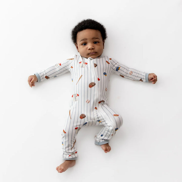 Kyte Baby Long Sleeve Zippered Romper (Home Run)