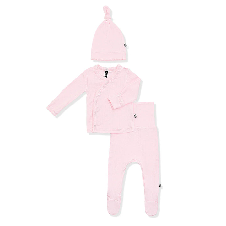Kyte Baby Pointelle Take Me Home Set w/ Cap (Sakura Picot)
