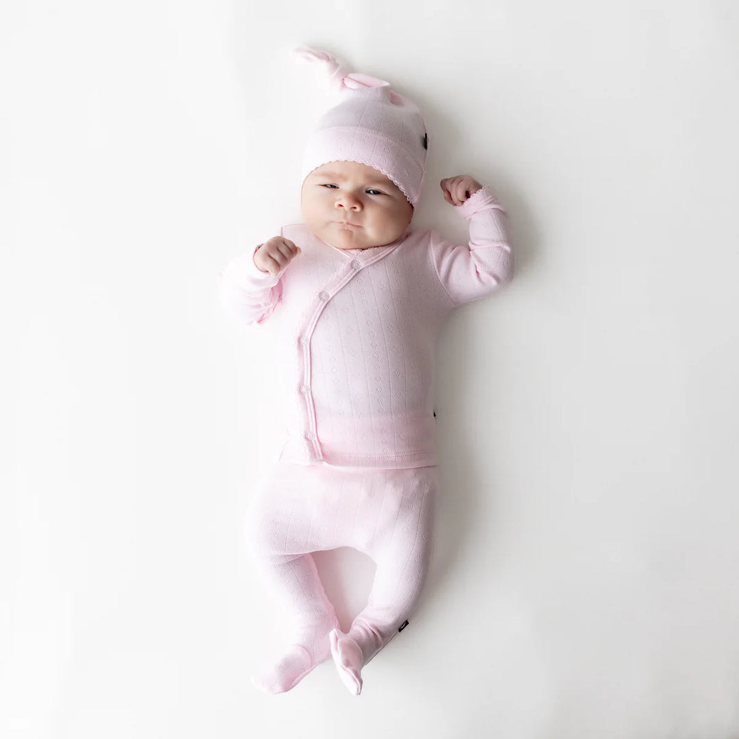 Kyte Baby Pointelle Take Me Home Set w/ Cap (Sakura Picot)