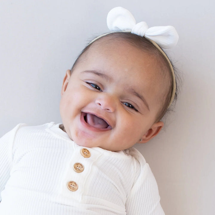 Kyte Baby Ribbed Nylon Bow (Cloud)