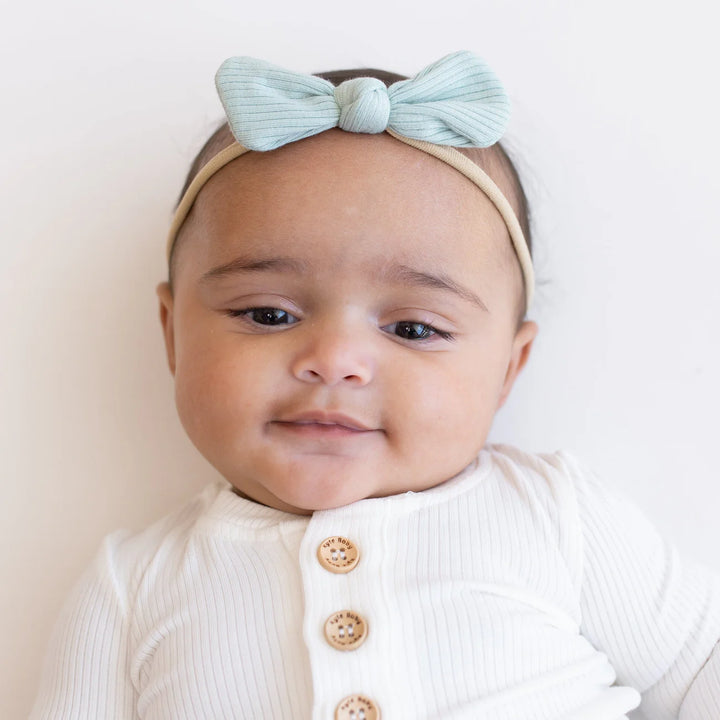 Kyte Baby Ribbed Nylon Bow (Sage)