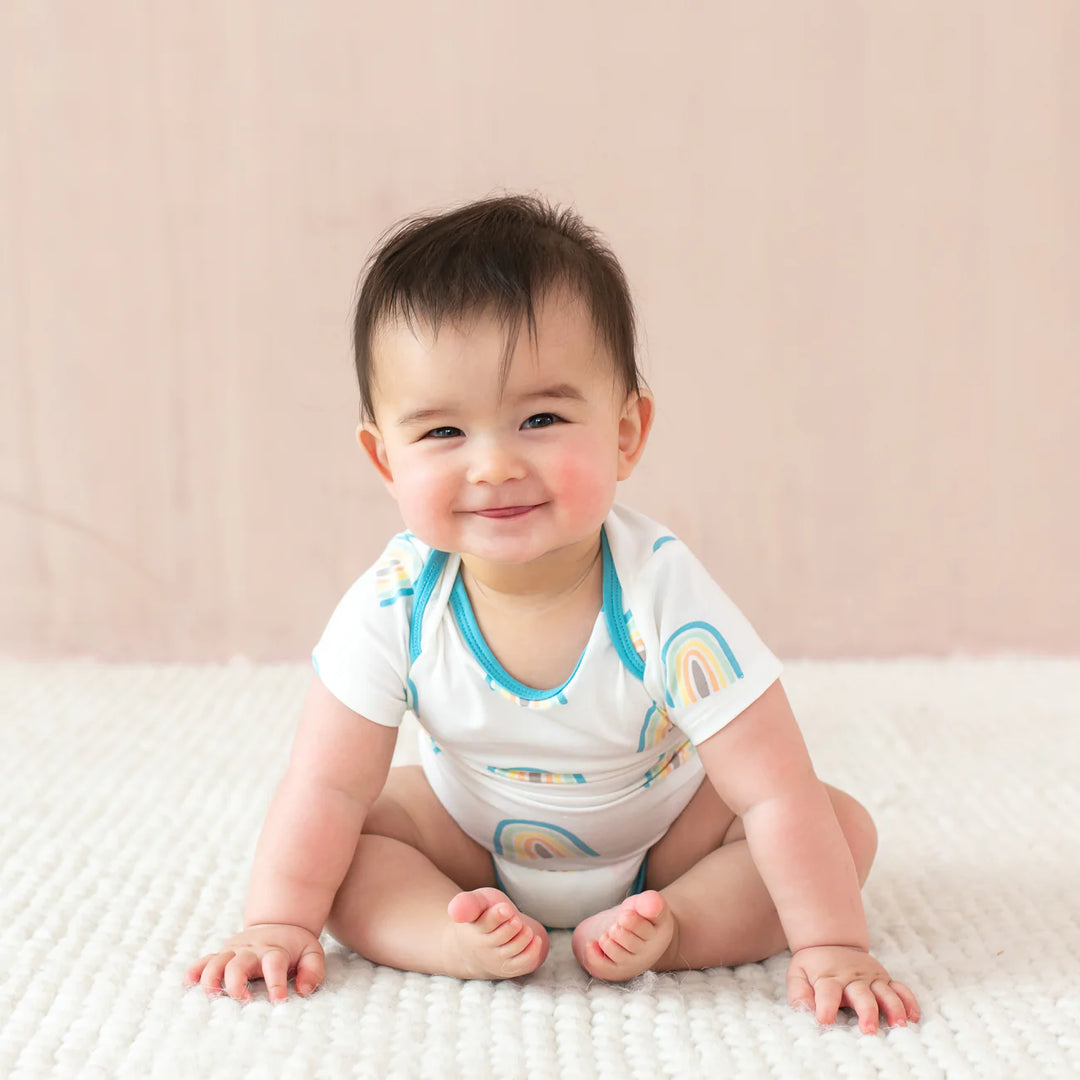Kyte Baby Short Sleeve Bodysuit (Makai Rainbow)