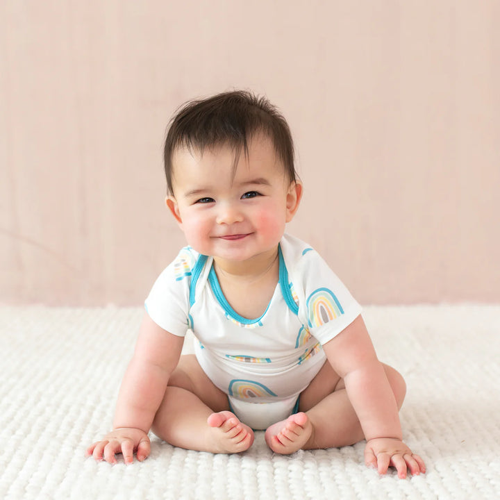 Kyte Baby Short Sleeve Bodysuit (Makai Rainbow)