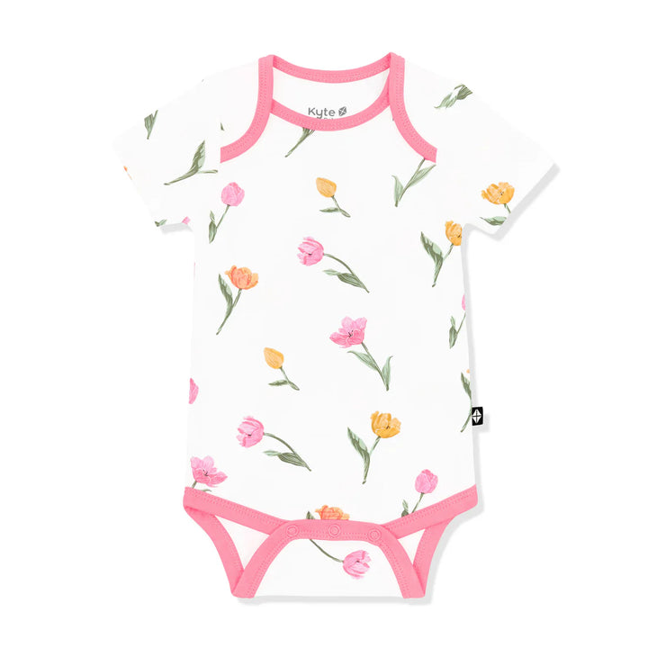 Kyte Baby Short Sleeve Bodysuit (Tulip)