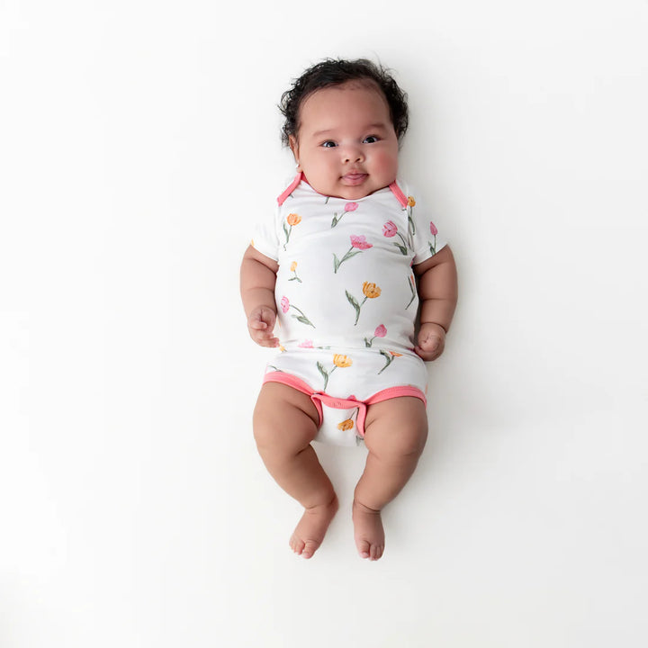 Kyte Baby Short Sleeve Bodysuit (Tulip)