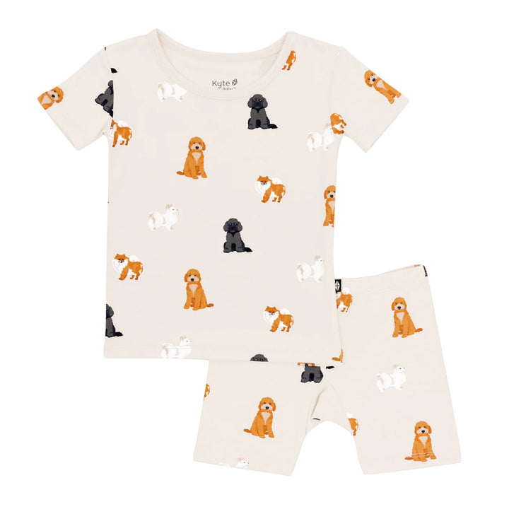 Kyte Baby Short Sleeve Pajamas (Fluffy Dog)