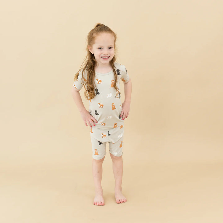 Kyte Baby Short Sleeve Pajamas (Fluffy Dog)