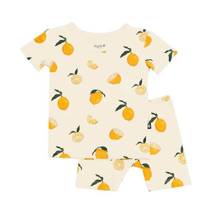 Kyte Baby Short Sleeve Pajamas (Lemon)