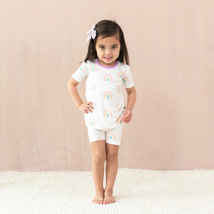Kyte Baby Short Sleeve Pajamas (Poi Rainbow)