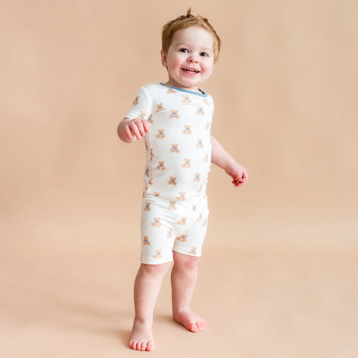 Kyte Baby Short Sleeve Pajamas (Teddy Bear)