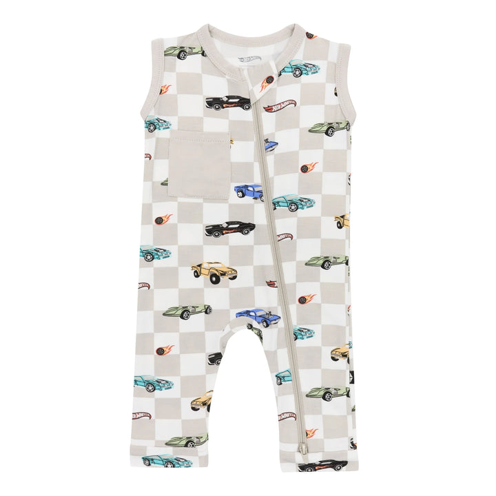 Kyte Baby Sleeveless Zippered Romper (Fast &amp; Fierce)