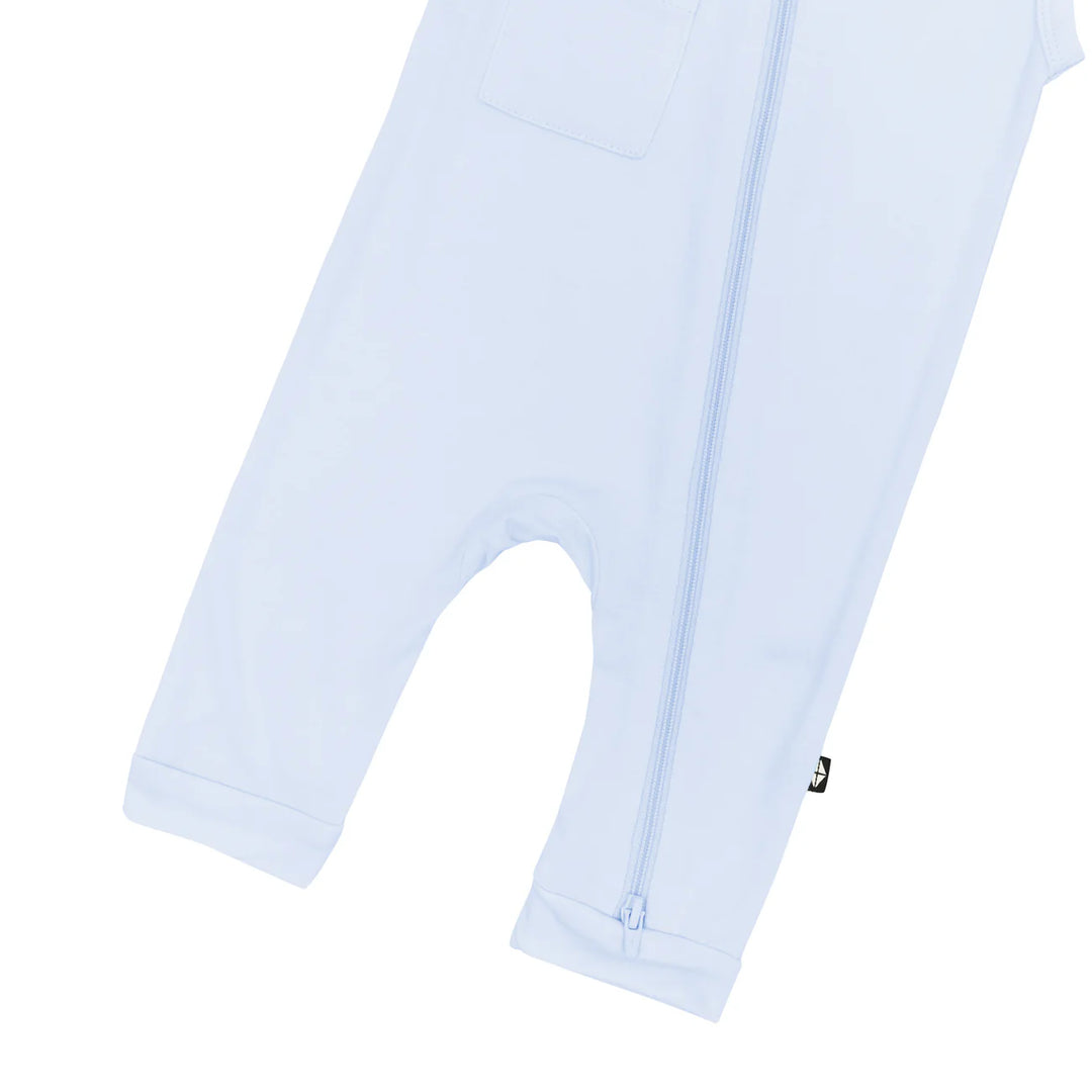 Kyte Baby Sleeveless Zippered Romper (Mist)