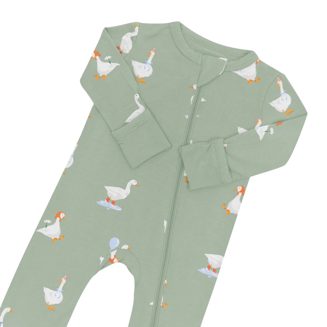 Kyte Baby Long Sleeve Zippered Romper (Silly Goose)