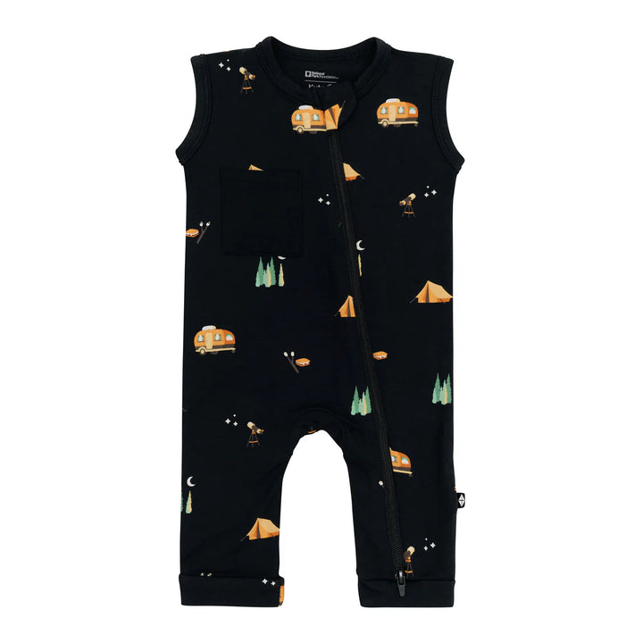 Kyte Baby Sleeveless Zippered Romper (Under the Stars)