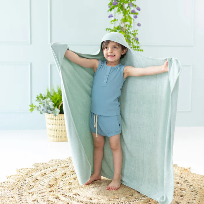 Kyte Baby Toddler Hooded Bath Towel (Sage)