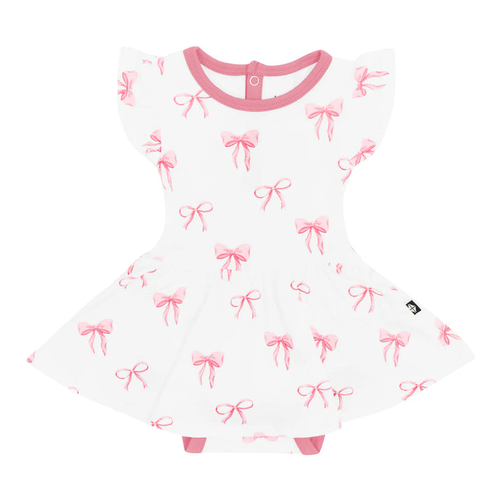 Kyte Baby Twirl Bodysuit Dress (Bow)