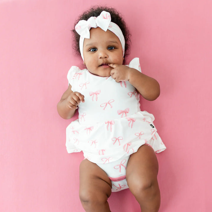Kyte Baby Twirl Bodysuit Dress (Bow)