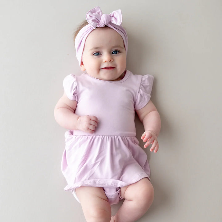 Kyte Baby Twirl Bodysuit Dress (Thistle)