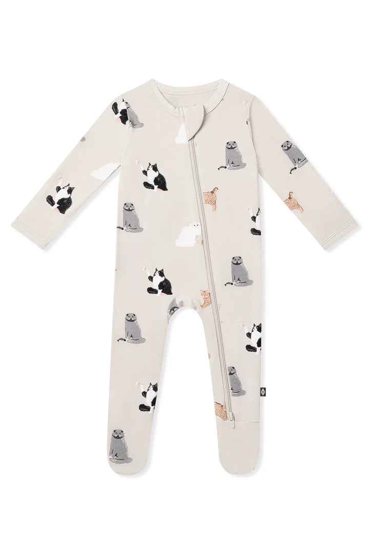 Kyte Baby Zippered Footie (Fluffy Cat)