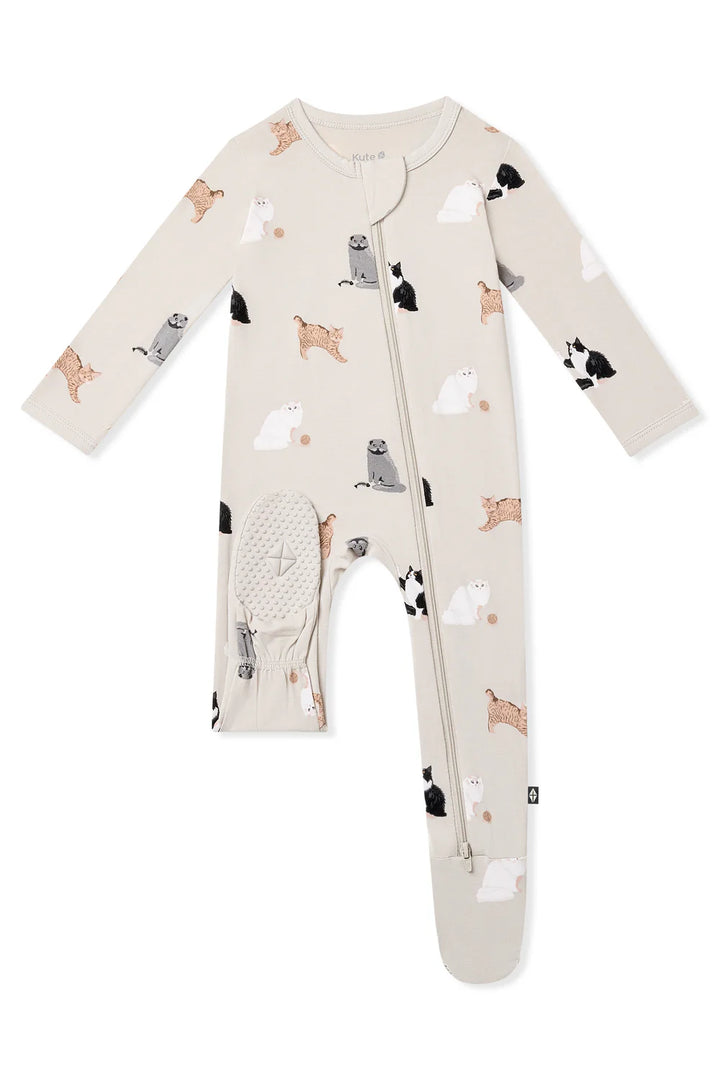 Kyte Baby Zippered Footie (Fluffy Cat)