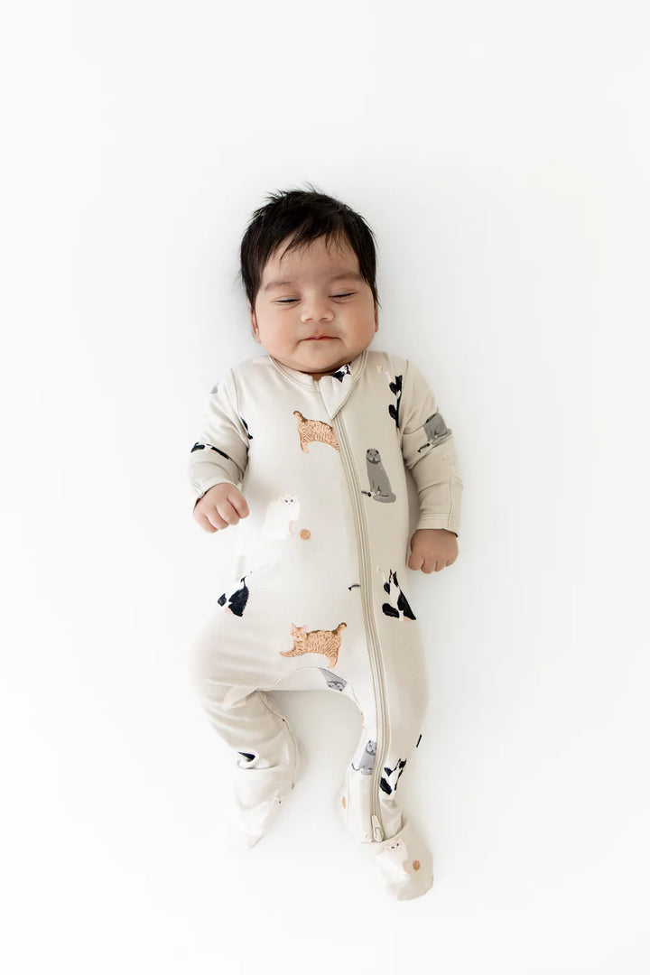 Kyte Baby Zippered Footie (Fluffy Cat)