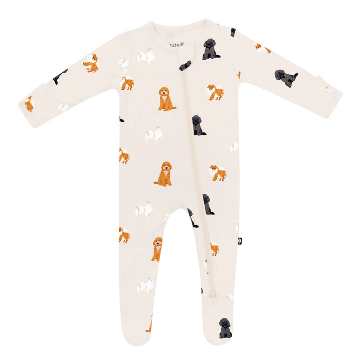 Kyte Baby Zippered Footie (Fluffy Dog)