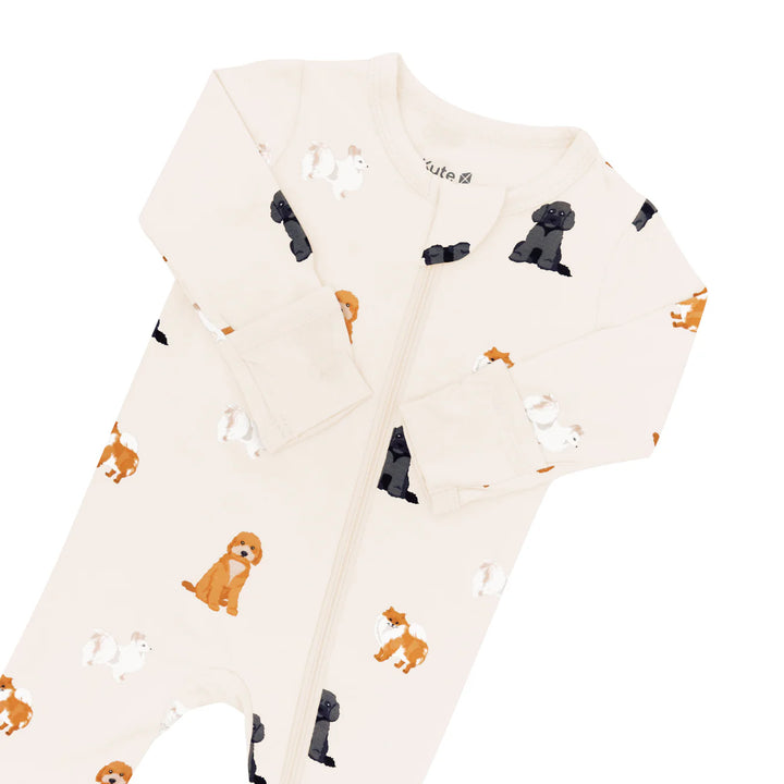 Kyte Baby Zippered Footie (Fluffy Dog)