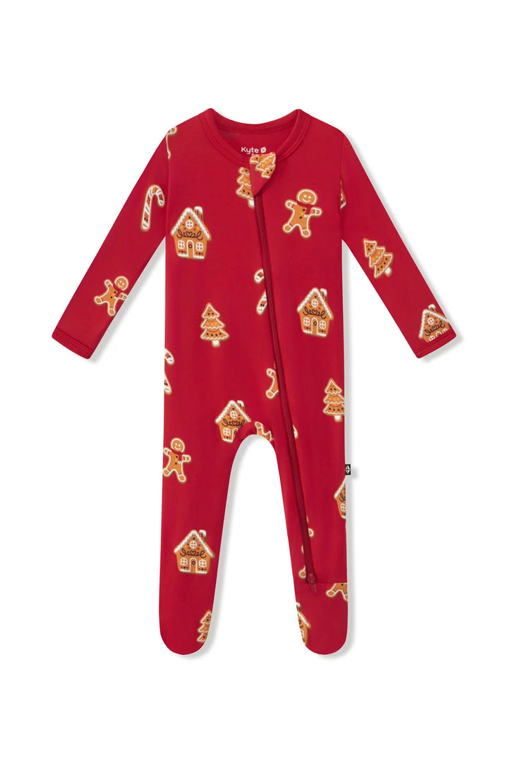 Kyte Baby Zippered Footie (Gingerbread)