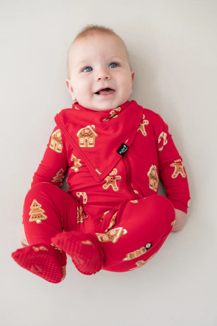 Kyte Baby Zippered Footie (Gingerbread)