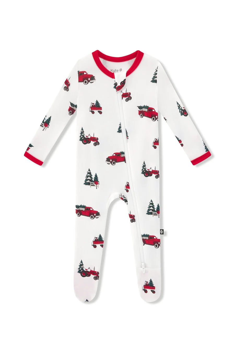 Kyte Baby Zippered Footie (Holiday Tree Farm)