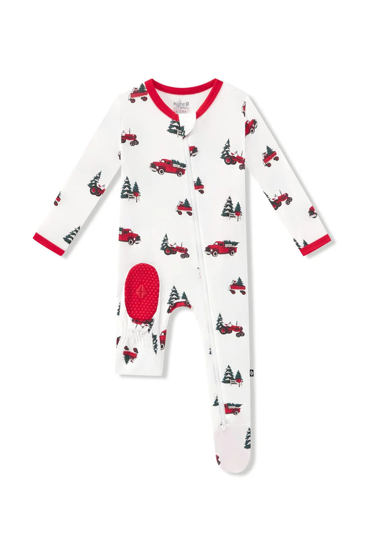 Kyte Baby Zippered Footie (Holiday Tree Farm)