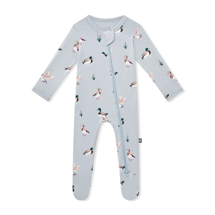 Kyte Baby Zippered Footie (Mallard Duck)