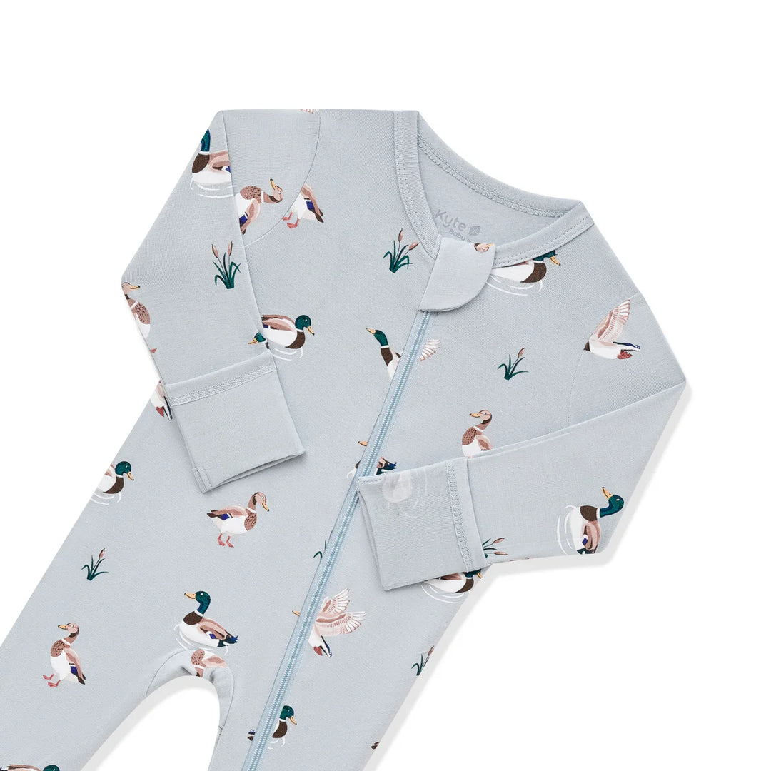 Kyte Baby Zippered Footie (Mallard Duck)