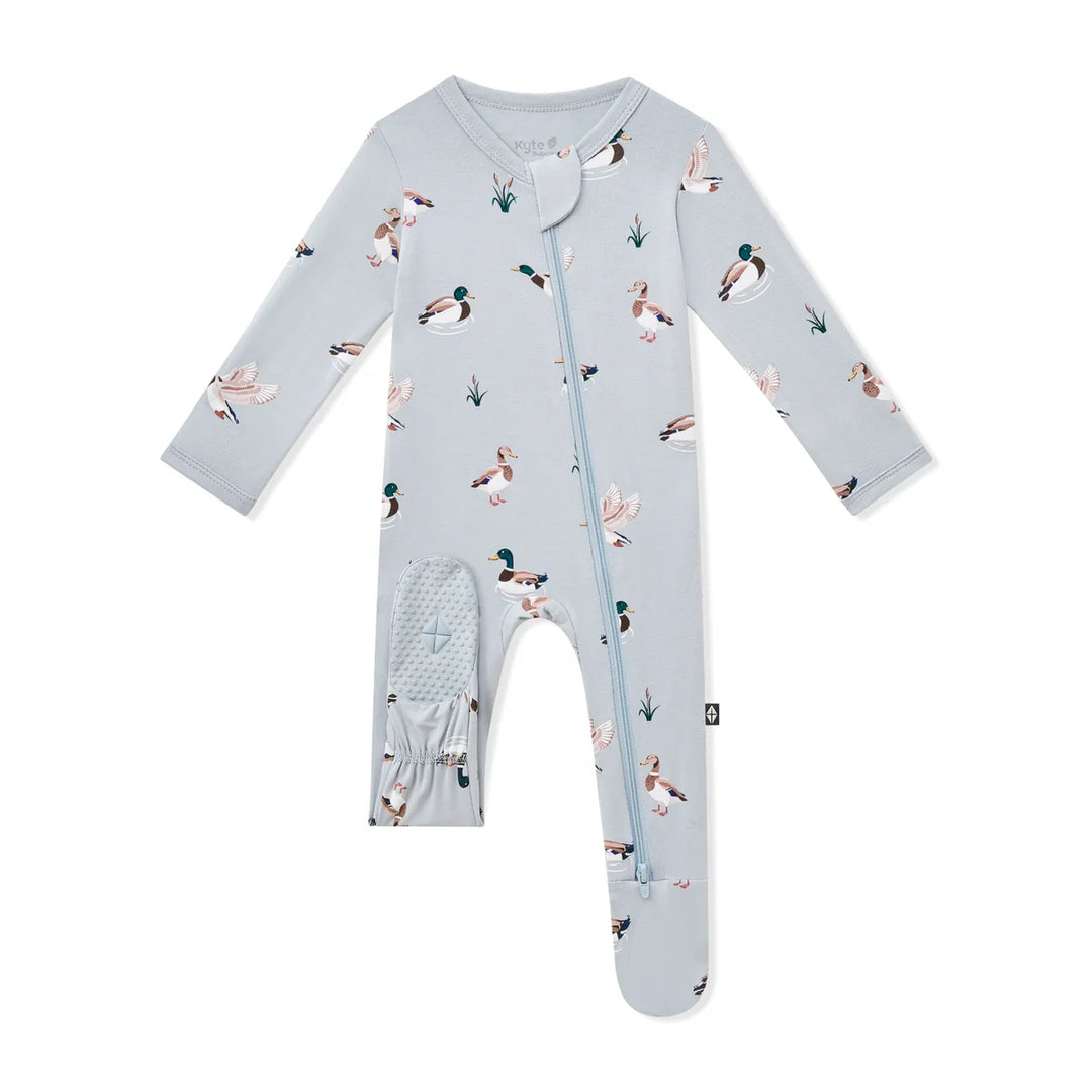 Kyte Baby Zippered Footie (Mallard Duck)